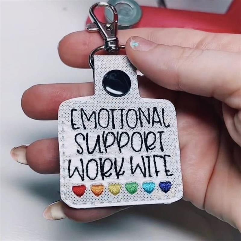 Wholesale Valentine's Day Gifts Rainbow Heart Leather Keychain